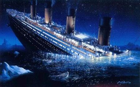 Titanic sinking..